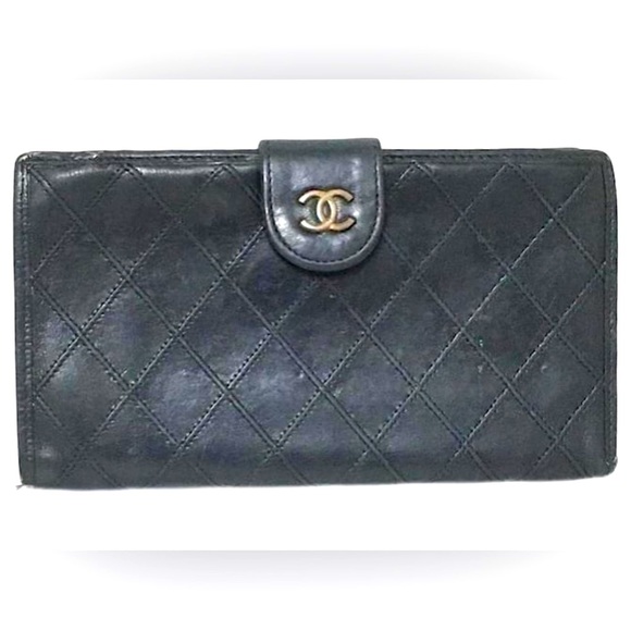 SOLD Authentic WOC Large Timeless Wild Stitch Chanel Leather Wallet Snap Closure - Picture 2 of 12